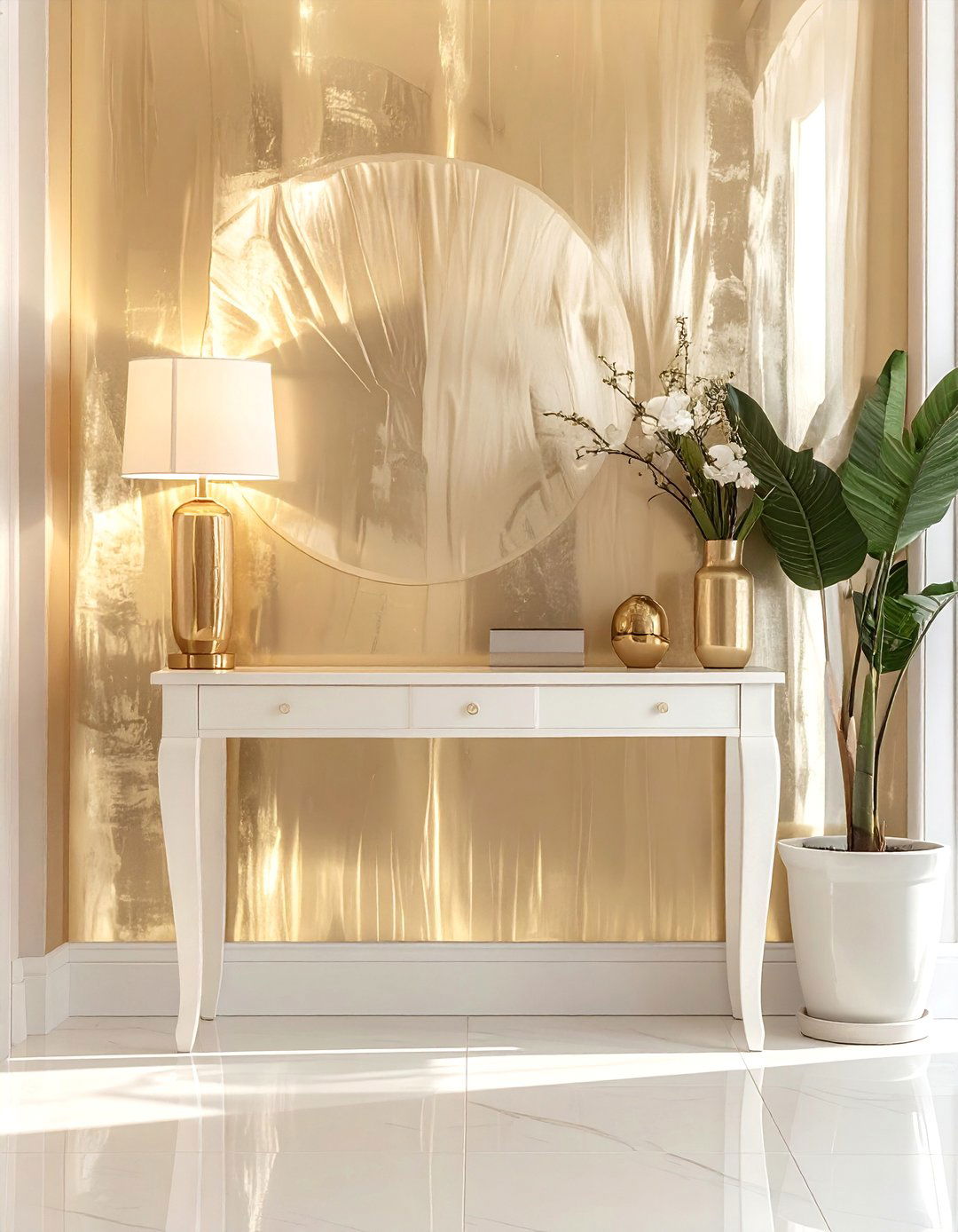 Metallic Finish Accent Wall - 25 Accent Wall Ideas to Transform Your Home Decor