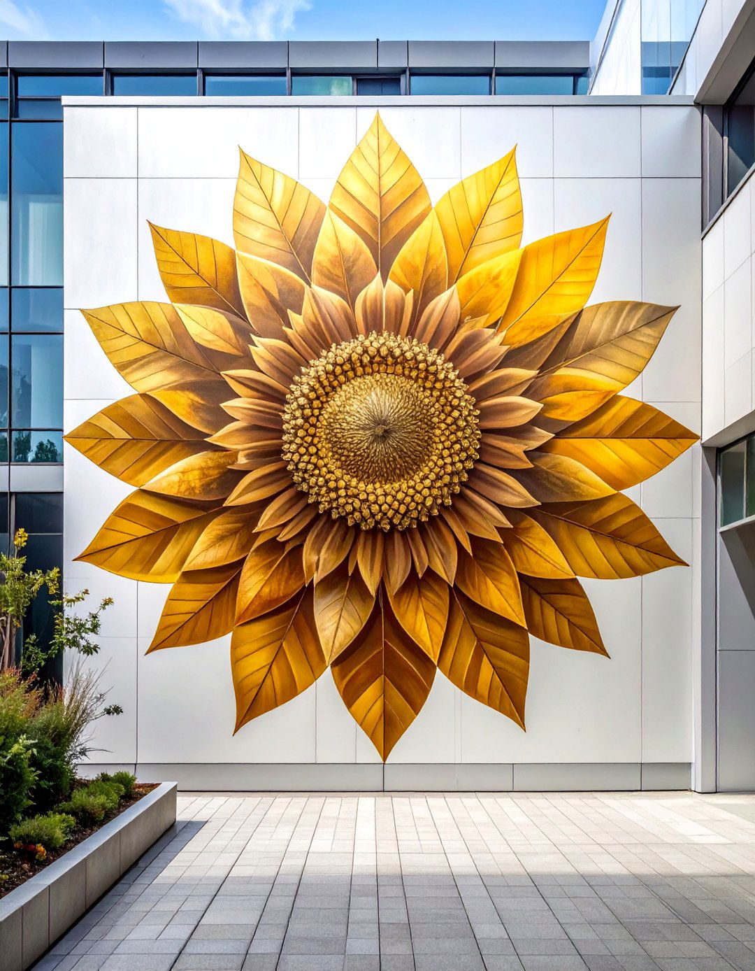 Microscopic Pollen Grain Murals on Buildings - 20 Flower Murals on Buildings to Brighten Urban Landscapes