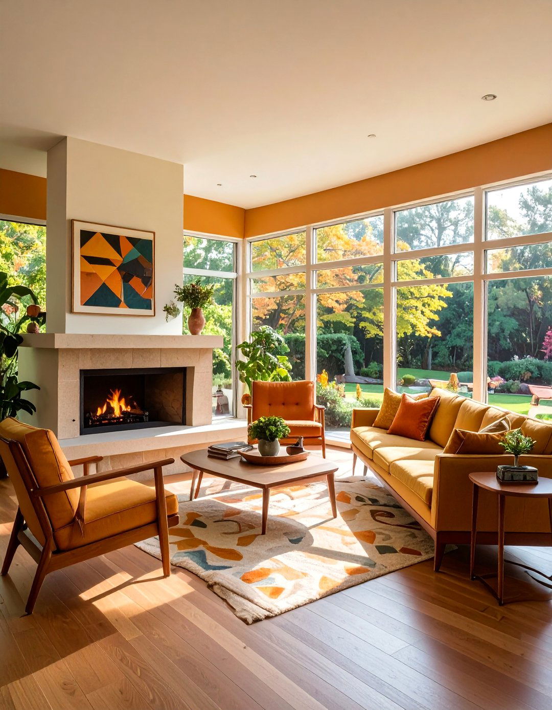 Mid Century Modern Fireplace Sunrooms - 30 Sunrooms With Fireplaces for Cozy Living