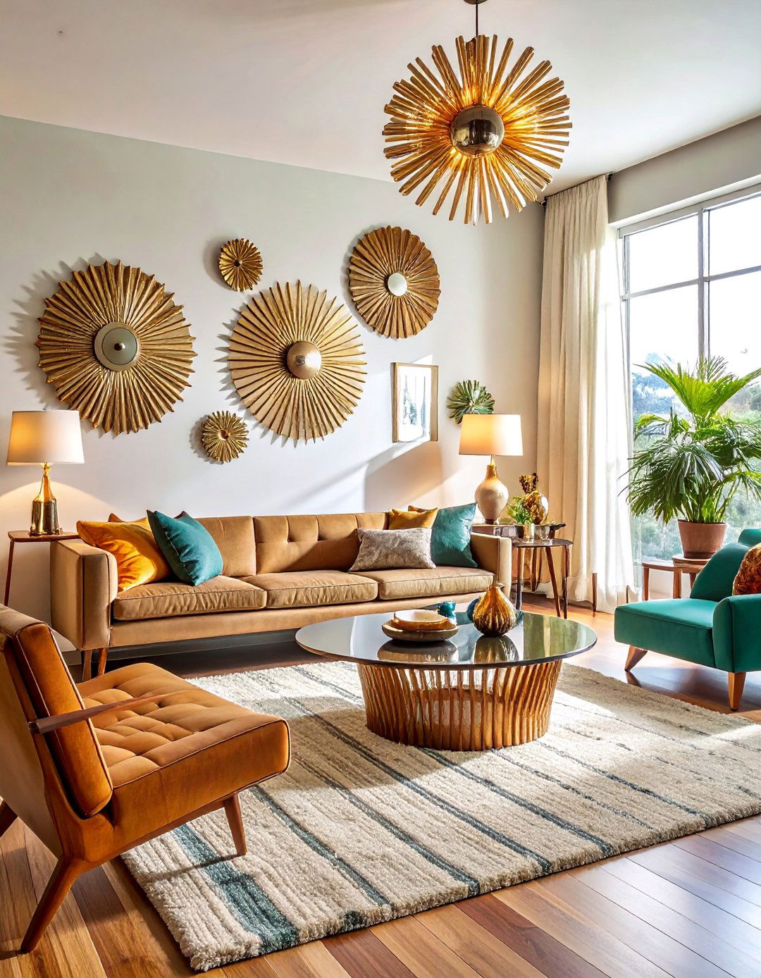 Mid Century Modern Starburst Collection - 20 Mirror Collage Wall Ideas for Unique Decor
