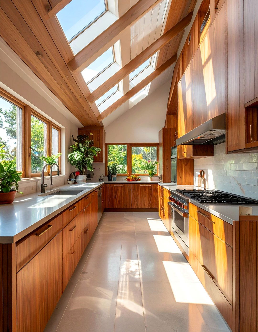 Mid century Modern Kitchen with Clerestory Windows - 40 Mid-century Modern Kitchen Ideas for a Retro Vibe