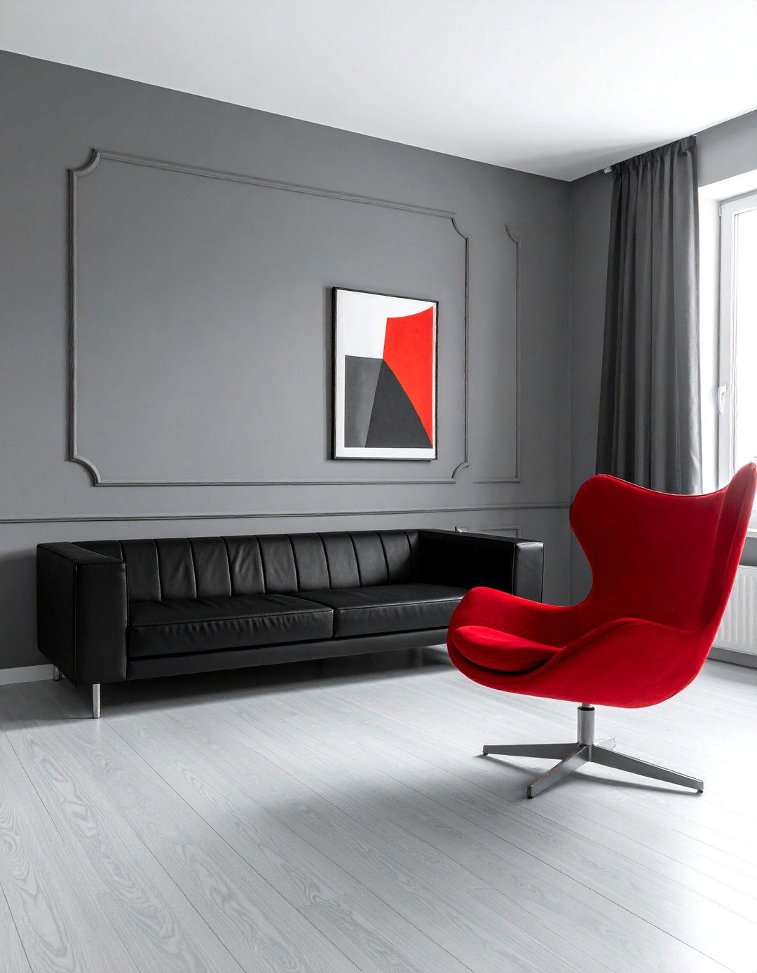 Minimalist Black and Red Interior Design - 25 Black and Red Living Room Ideas for Bold Interiors