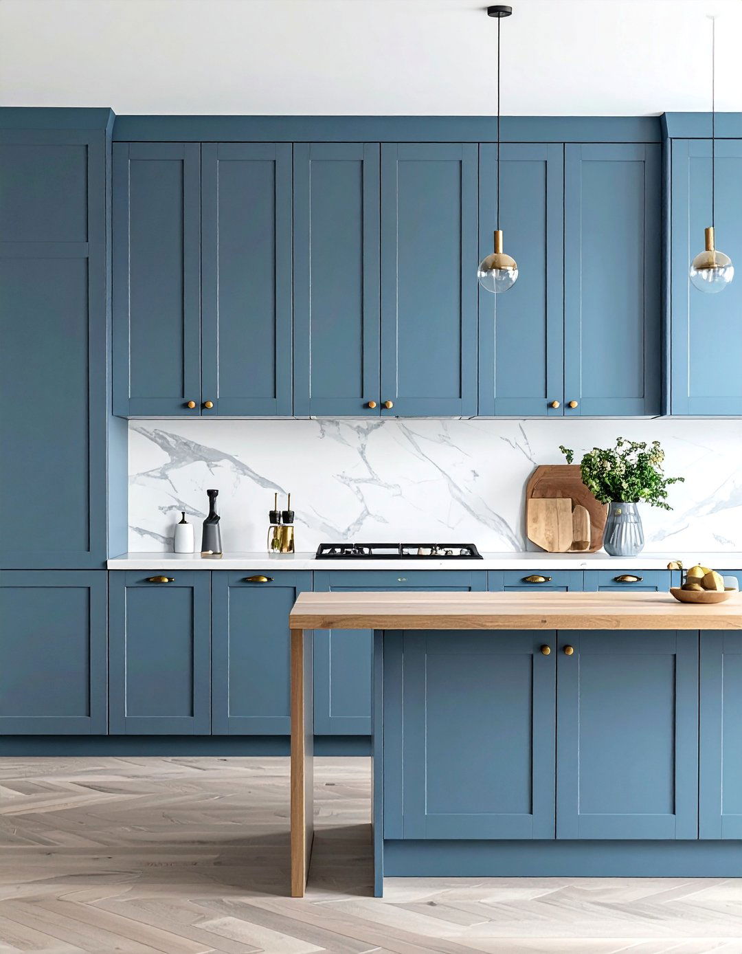 Minimalist Blue Kitchen Cabinets With Gold Hardware - 30 Blue Kitchen Cabinets With Gold Hardware Ideas