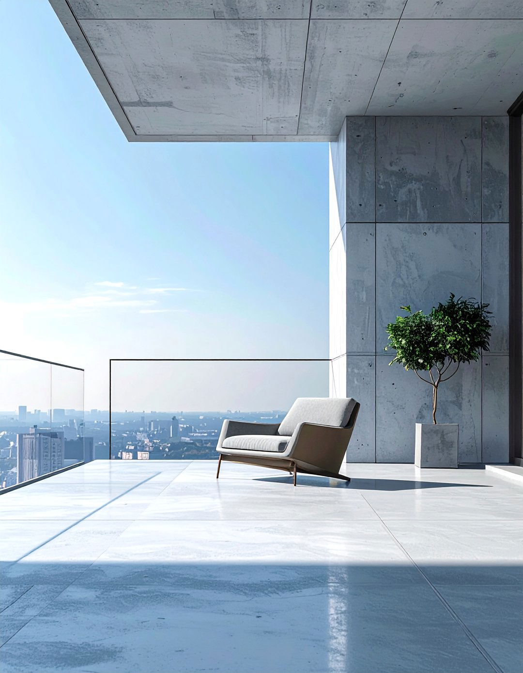 Minimalist Concrete Cantilever Balcony - 20 Cantilever Balcony Ideas for Modern Homes