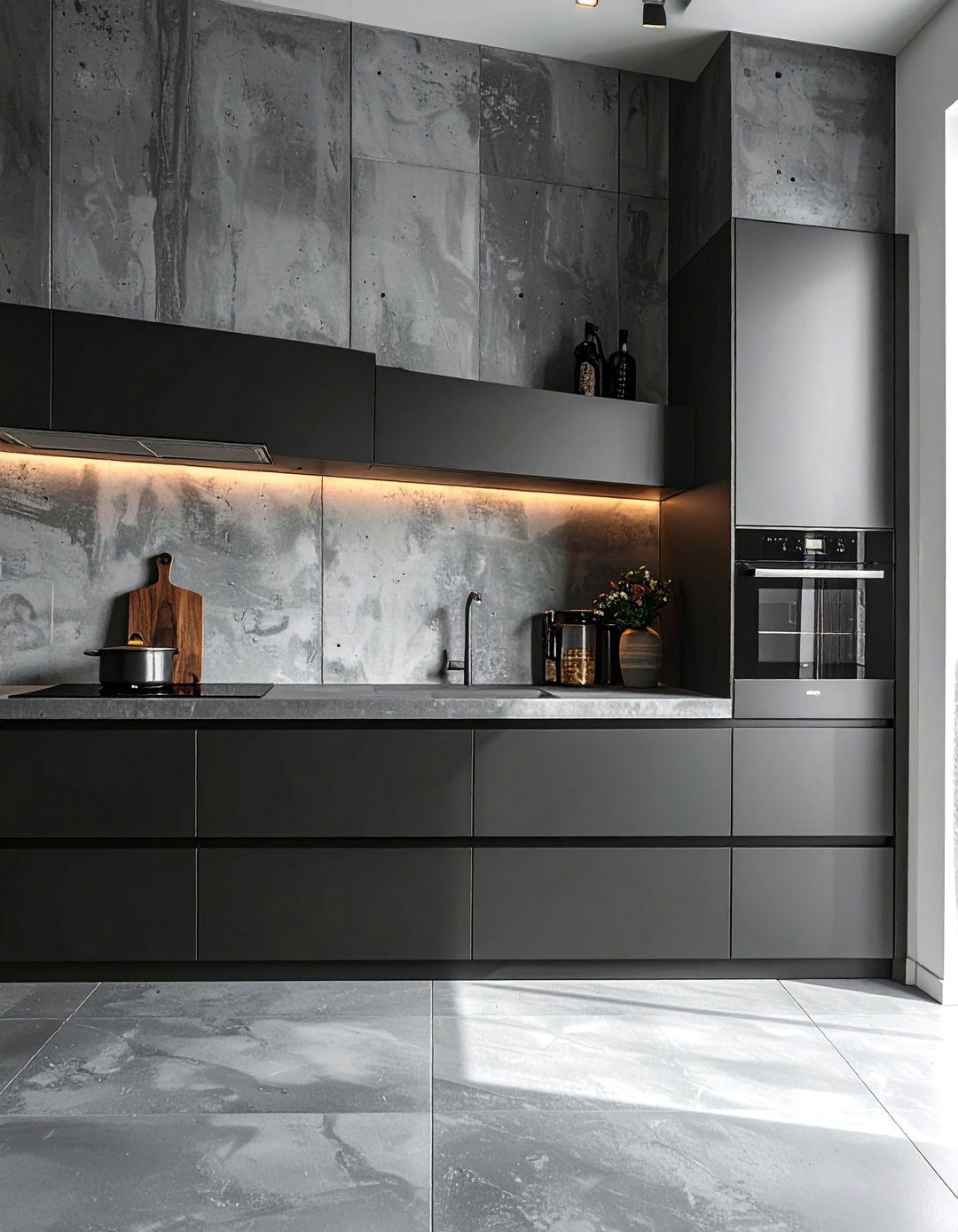 Minimalist Concrete Kitchen Stove Alcove - 20 Kitchen Stove Alcove Ideas for a Cozy Cooking Nook