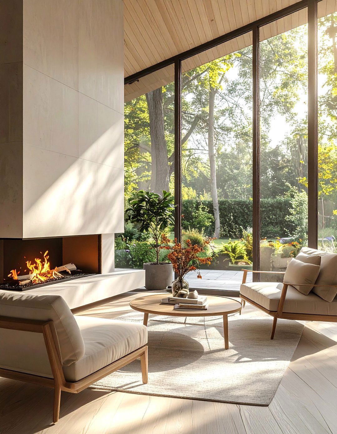 Minimalist Fireplace Sunrooms - 30 Sunrooms With Fireplaces for Cozy Living