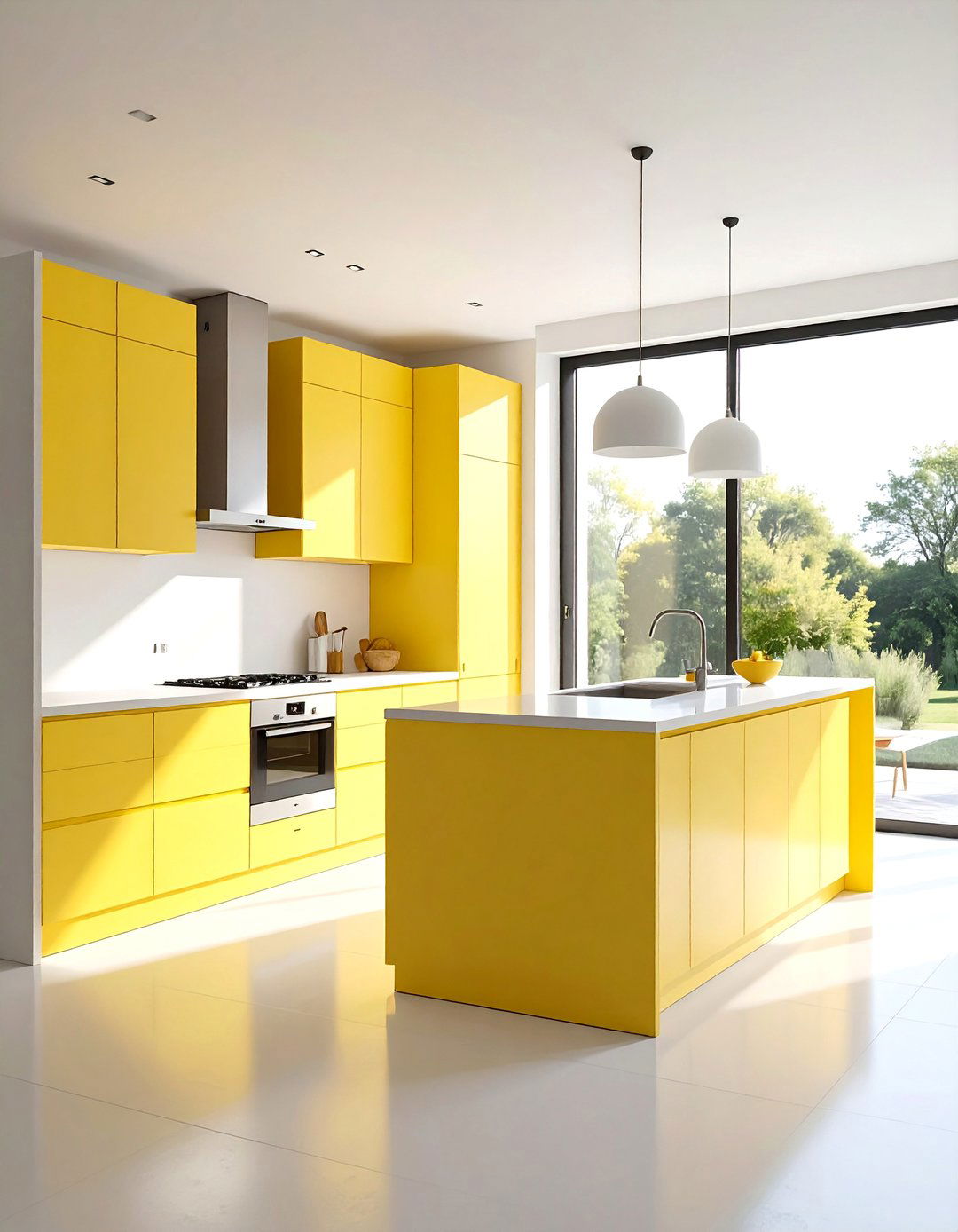 Minimalist Pale Yellow Kitchen with Natural Light - 15 Pale Yellow Kitchen Ideas for a Bright and Airy Look