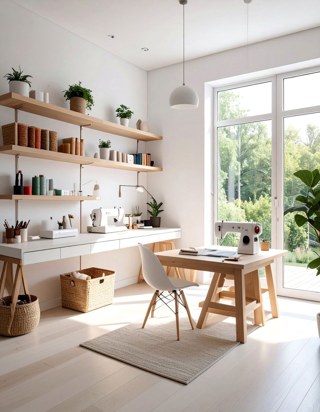 Minimalist Scandinavian Design - 15 Sewing Room Ideas for Craft Enthusiasts