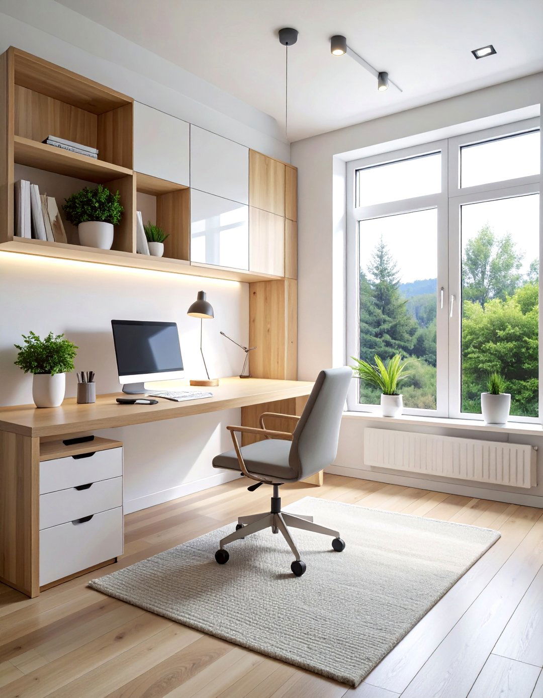 Minimalist Scandinavian Home Office - 40 Modern Home Office Ideas for a Productive Workspace
