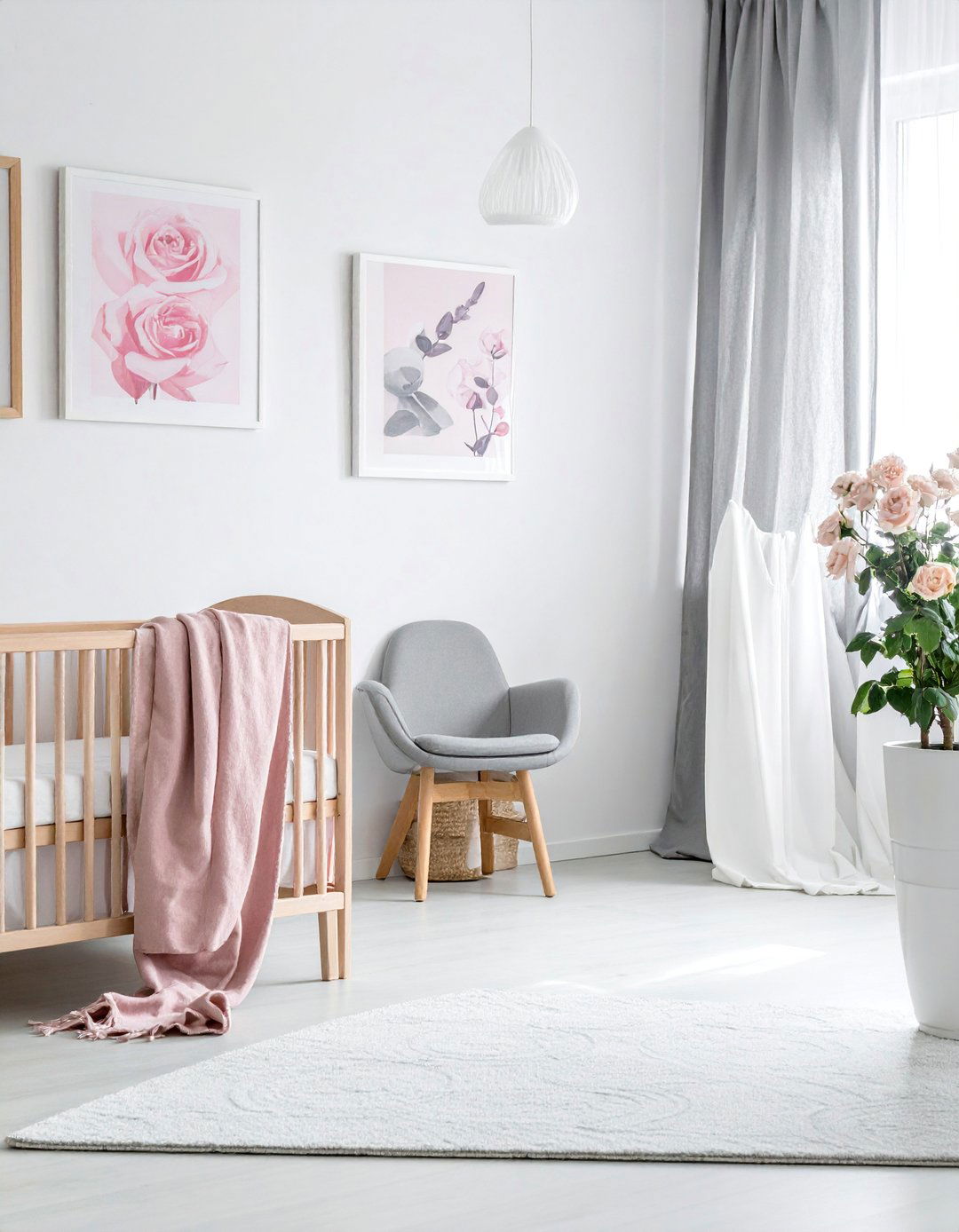 Minimalist Scandinavian Nursery - 25 Baby Girl Nursery Ideas for a Dreamy Space