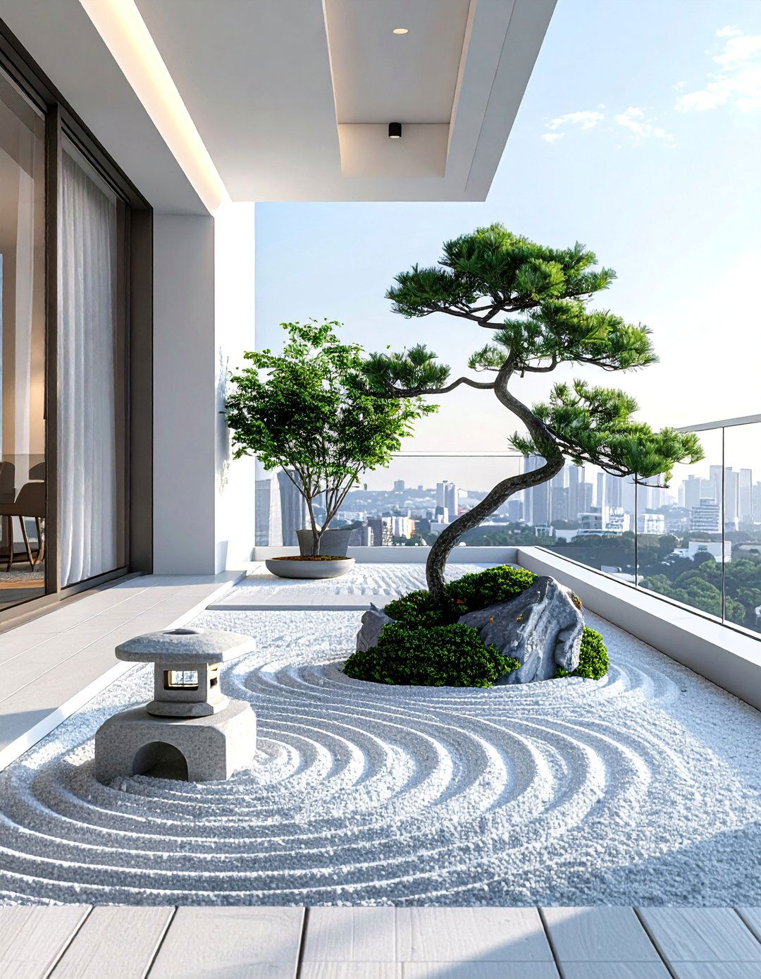 Minimalist Zen Garden Loft Balcony - 20 Loft Balcony Ideas to Maximize Your Urban Space