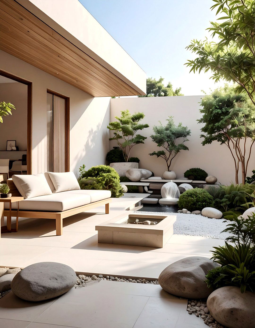 Minimalist Zen Outdoor Retreat - 40 Patio Decor Ideas to Refresh Your Outdoor Space