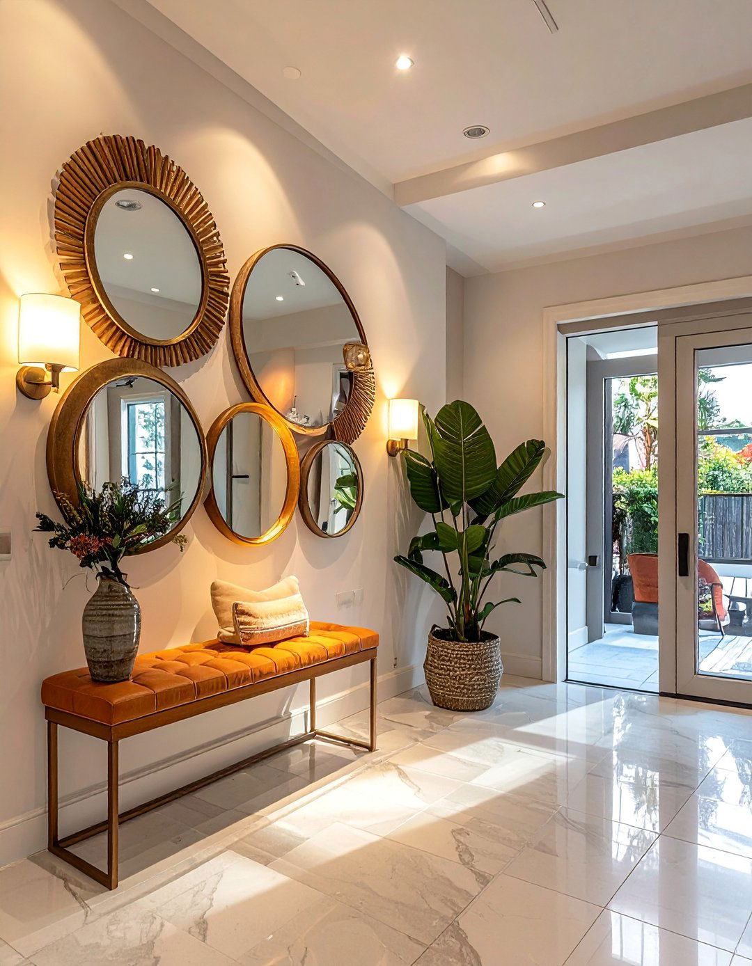 Mirror Gallery Wall - 40 Small Entryway Ideas for Stylish First Impressions