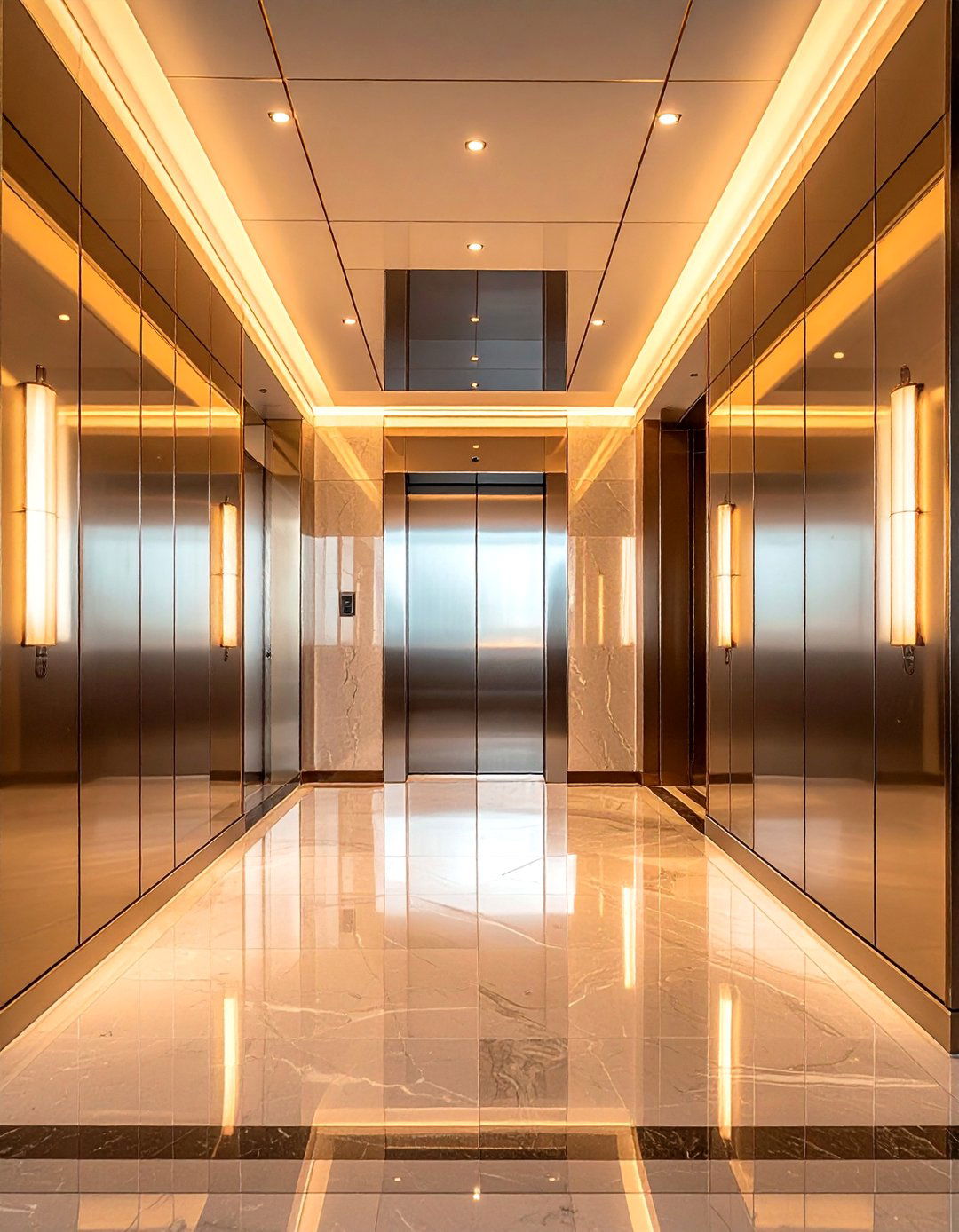 Mirrored Interior Walls - 25 Elevator Design Ideas for Modern Homes