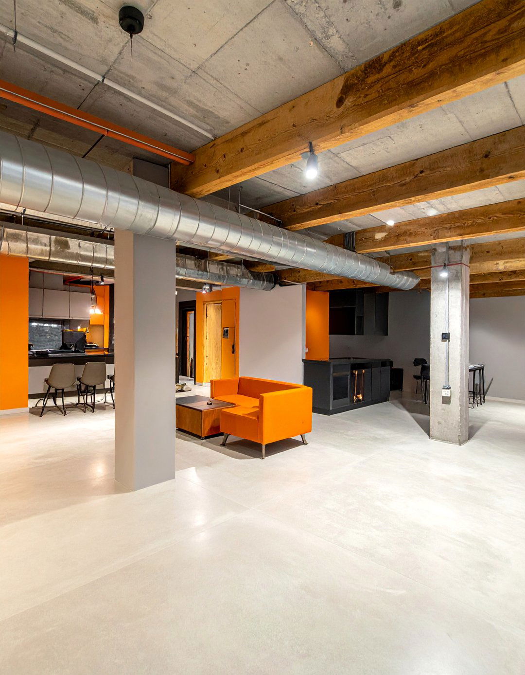 Mixed Material Mosaic - 25 Exposed Basement Ceiling Ideas for Industrial Style