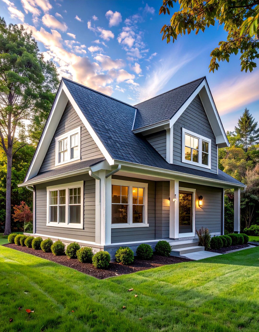 Modern Cottage House Exterior with Exposed Rafter Tails - 25 Modern Cottage House Exterior Ideas for Charm