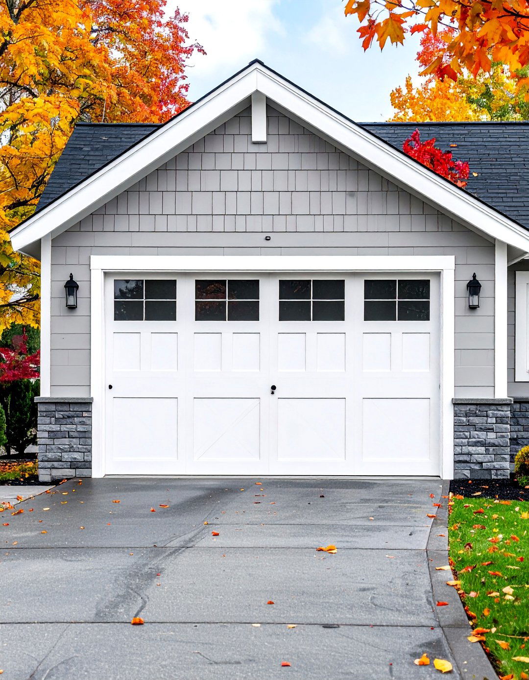 Modern Farmhouse Crossbuck Garage Door Trim - 20 Exterior Garage Door Trim Ideas to Enhance Curb Appeal