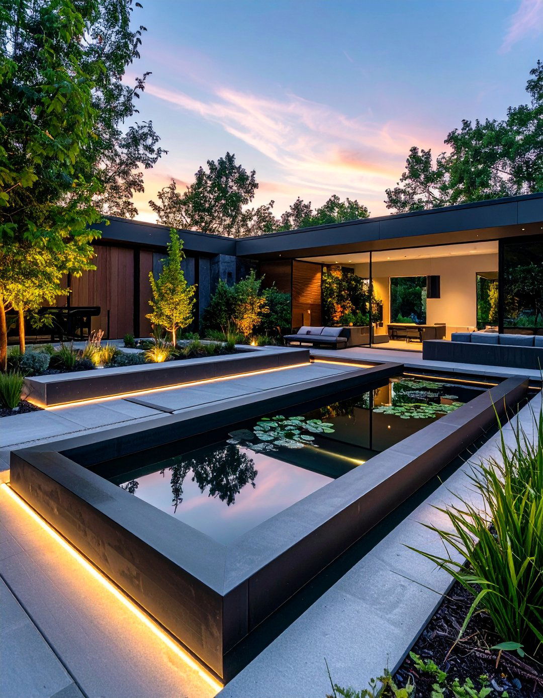Modern Geometric Duck Pond - 15 Creative Duck Pond Ideas for Your Backyard