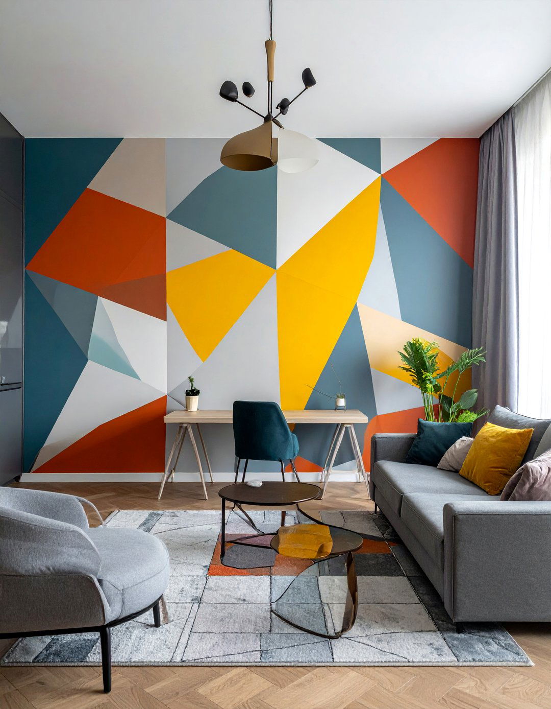 Modern Geometric Wall Pattern - 40 Wall Decor Ideas to Transform Any Room