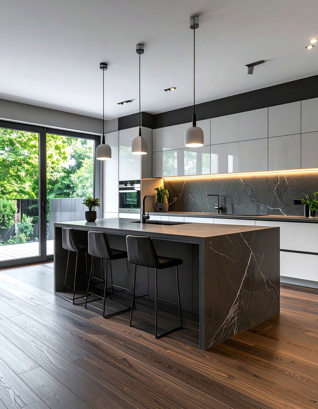 Modern Kitchens With Dark Wood Floors - 25 Kitchens With Dark Wood Floors for Elegant Spaces