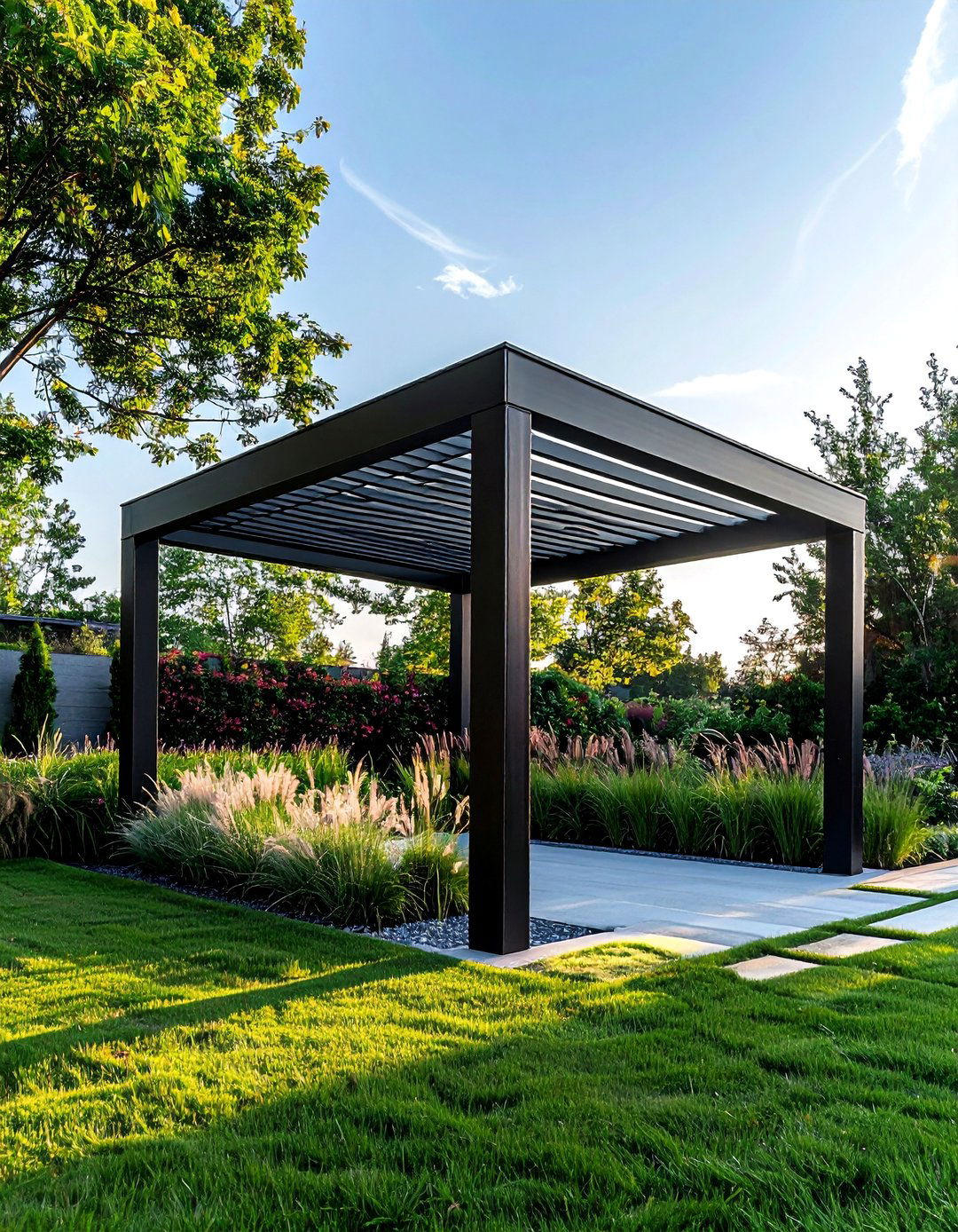 Modern Metal Minimalist Design - 40 Garden Arbor Ideas for a Charming Outdoor Retreat