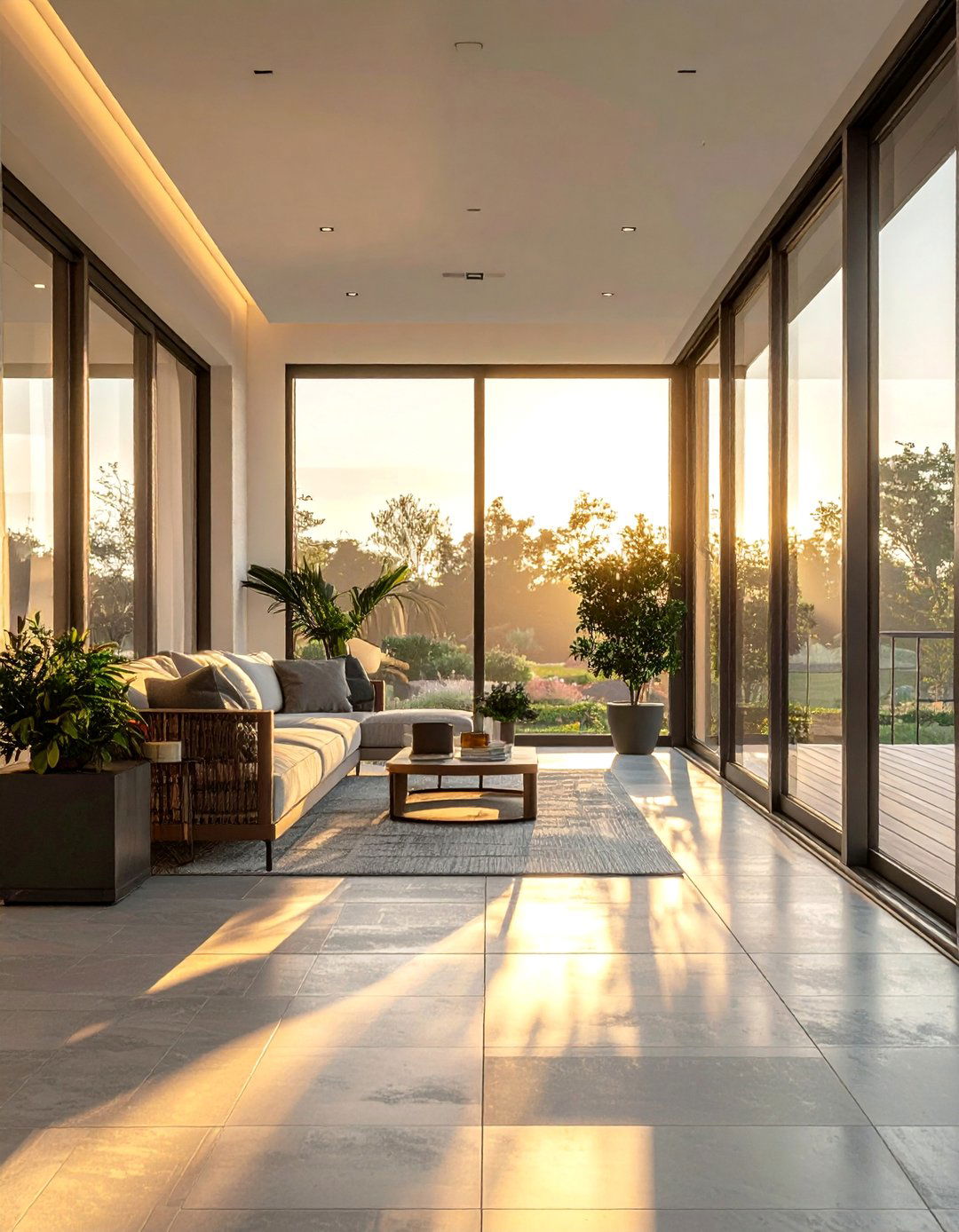 Modern Minimalist Approach - 25 Enclosed Porch Ideas for Year-Round Enjoyment