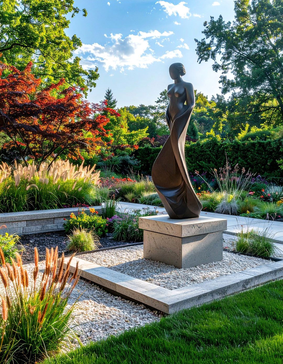 Modern Sculpture Garden - 30 Decomposed Granite Landscaping Ideas for Your Yard