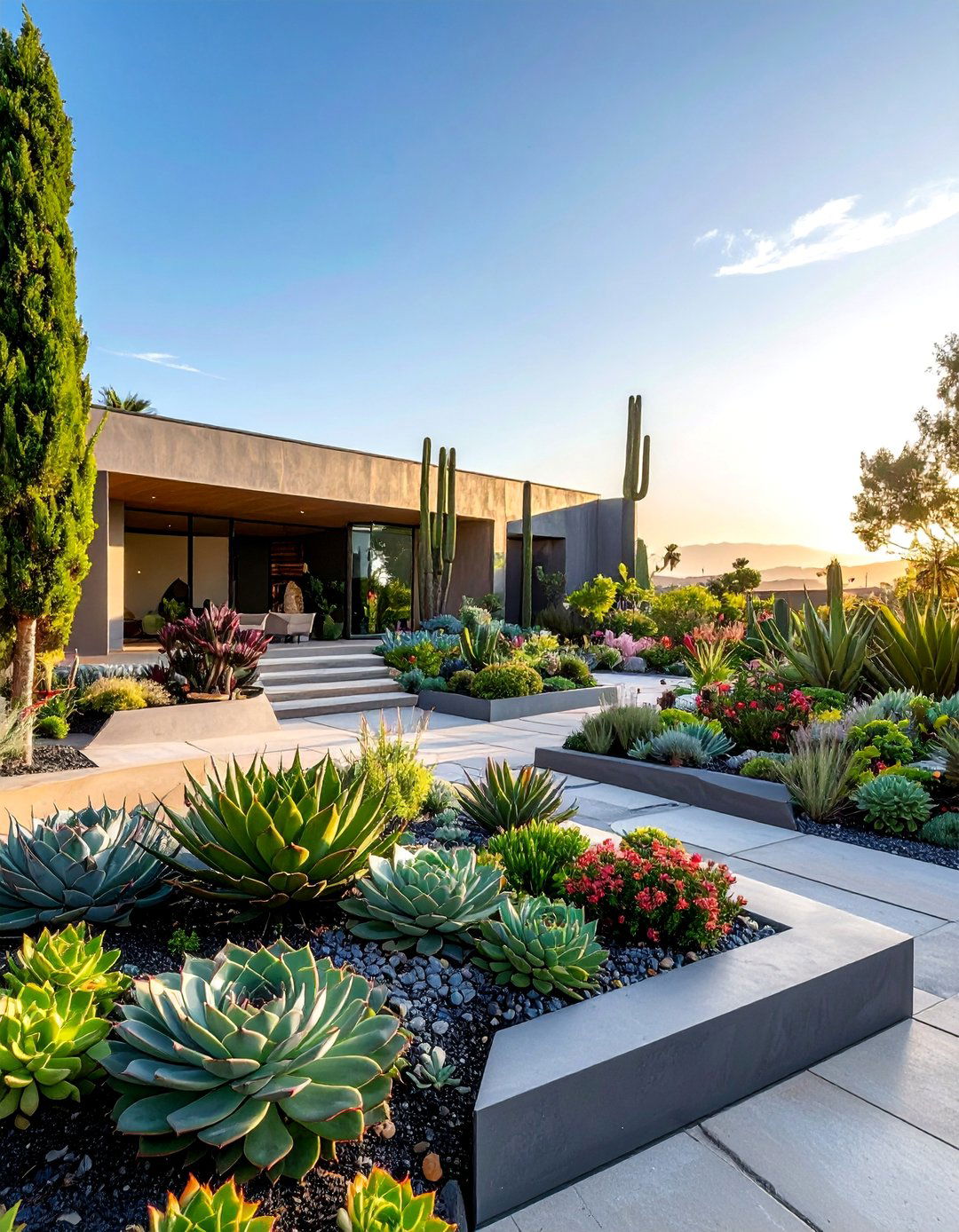 Modern Succulent Gardens - 40 Beautiful Gardens to Inspire Your Outdoor Space