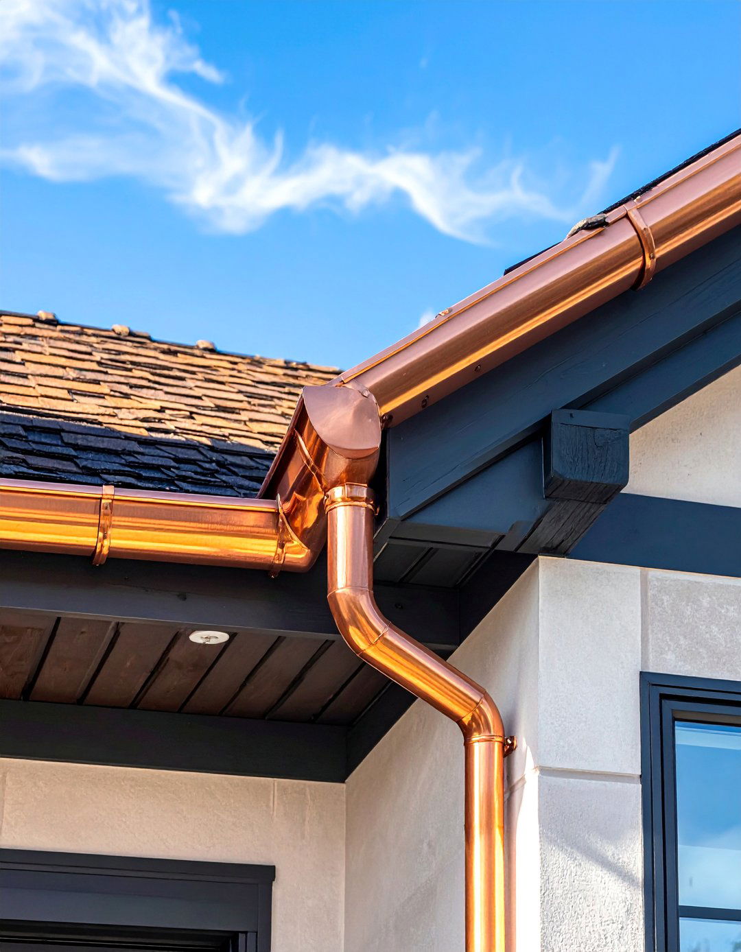 Modern Tudor with Copper Gutters and Downspouts - 30 Modern Tudor Exterior Inspiration Ideas