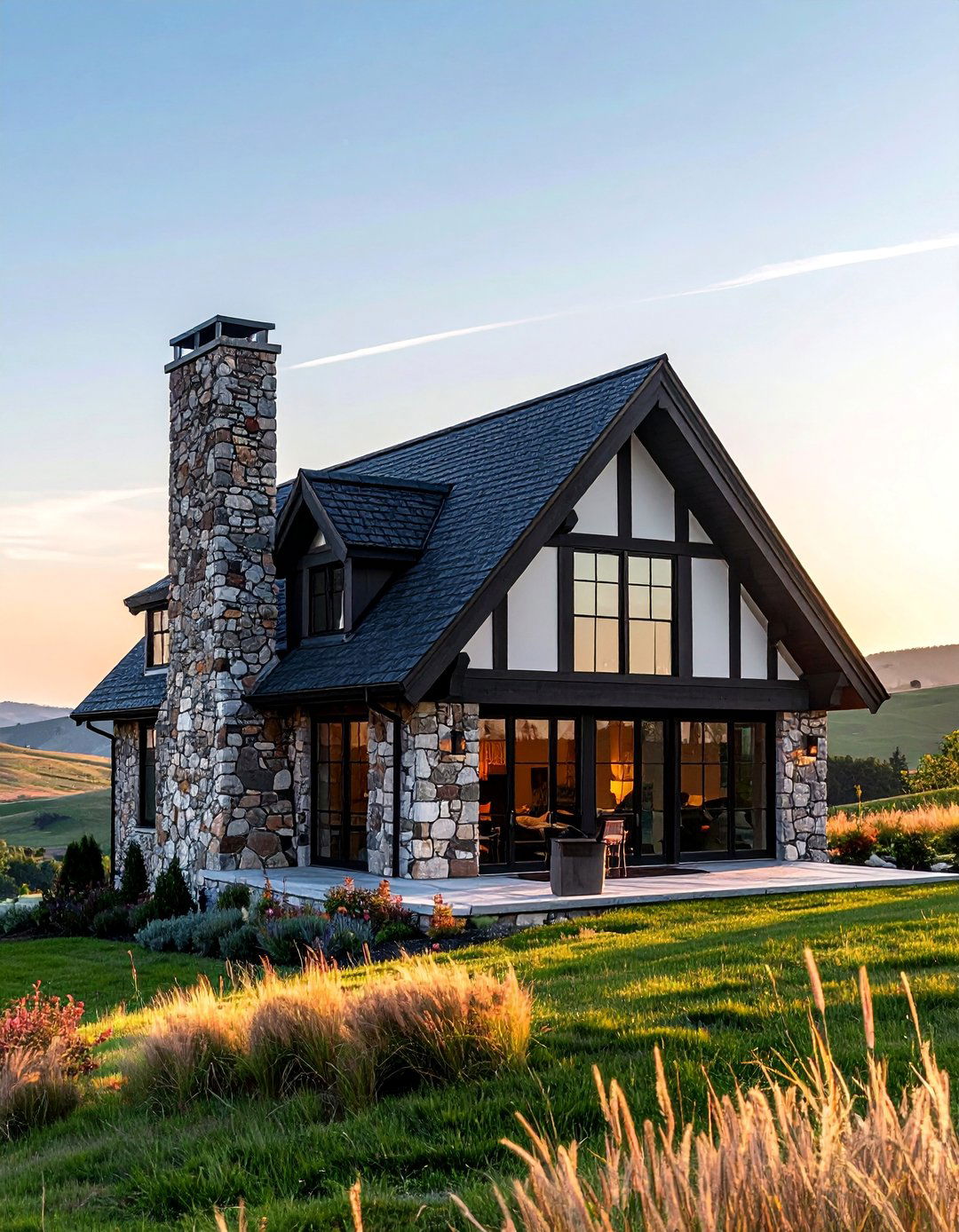 Modern Tudor with an Asymmetrical Layout - 30 Modern Tudor Exterior Inspiration Ideas