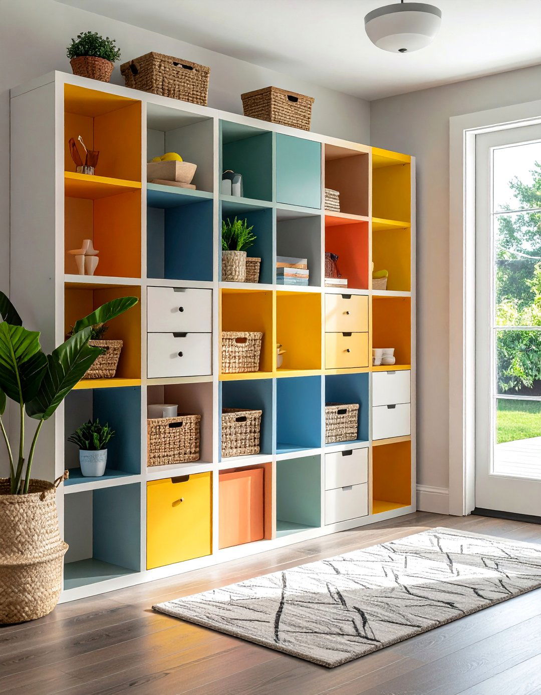 Modular Cube Storage System - 40 Small Entryway Ideas for Stylish First Impressions