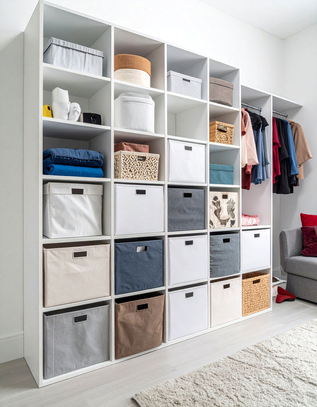 Modular Cube Systems - 30 Dressing Room Ideas to Organize Your Space