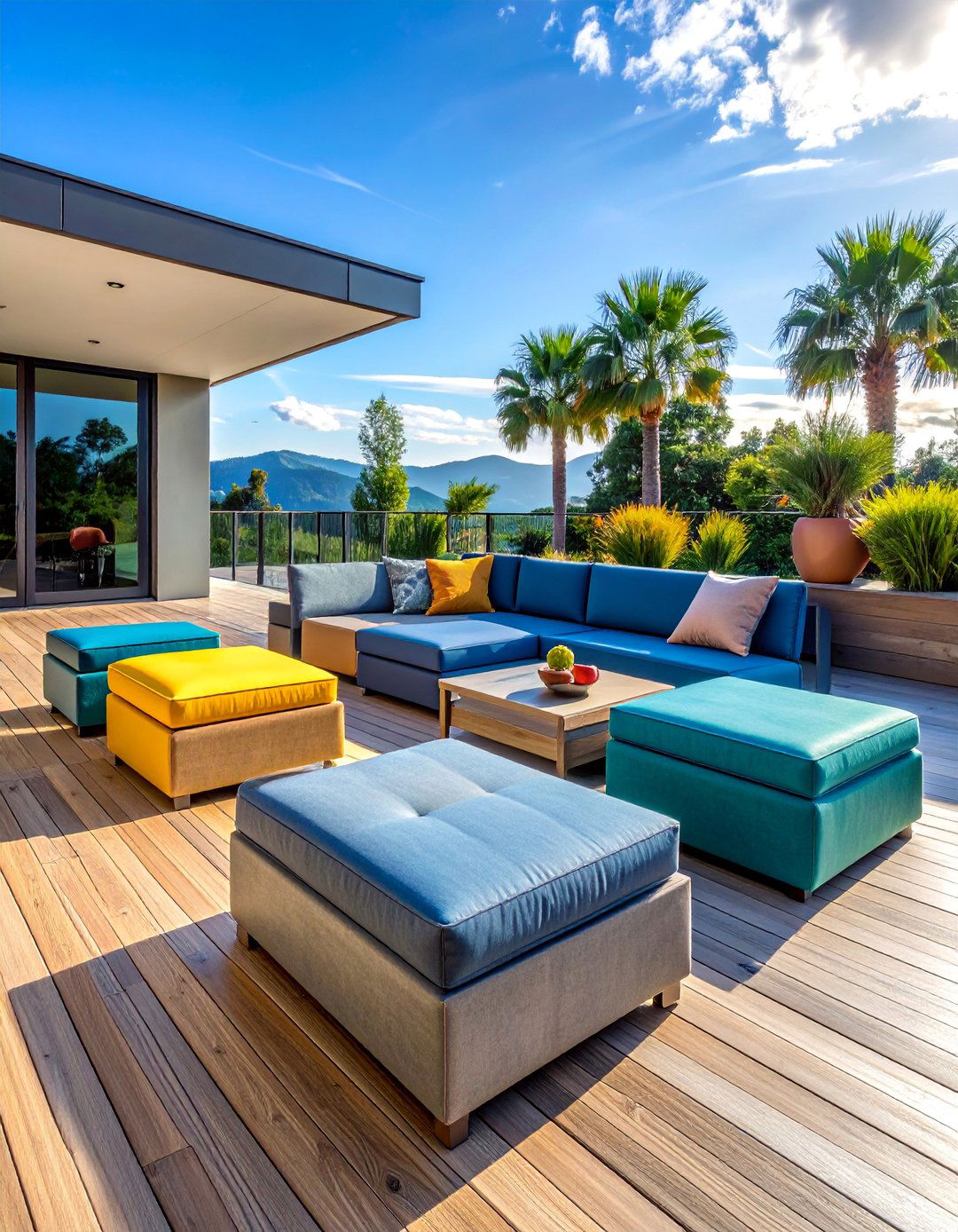 Modular Ottoman Seating - 20 Deck Seating Ideas for Outdoor Living Spaces