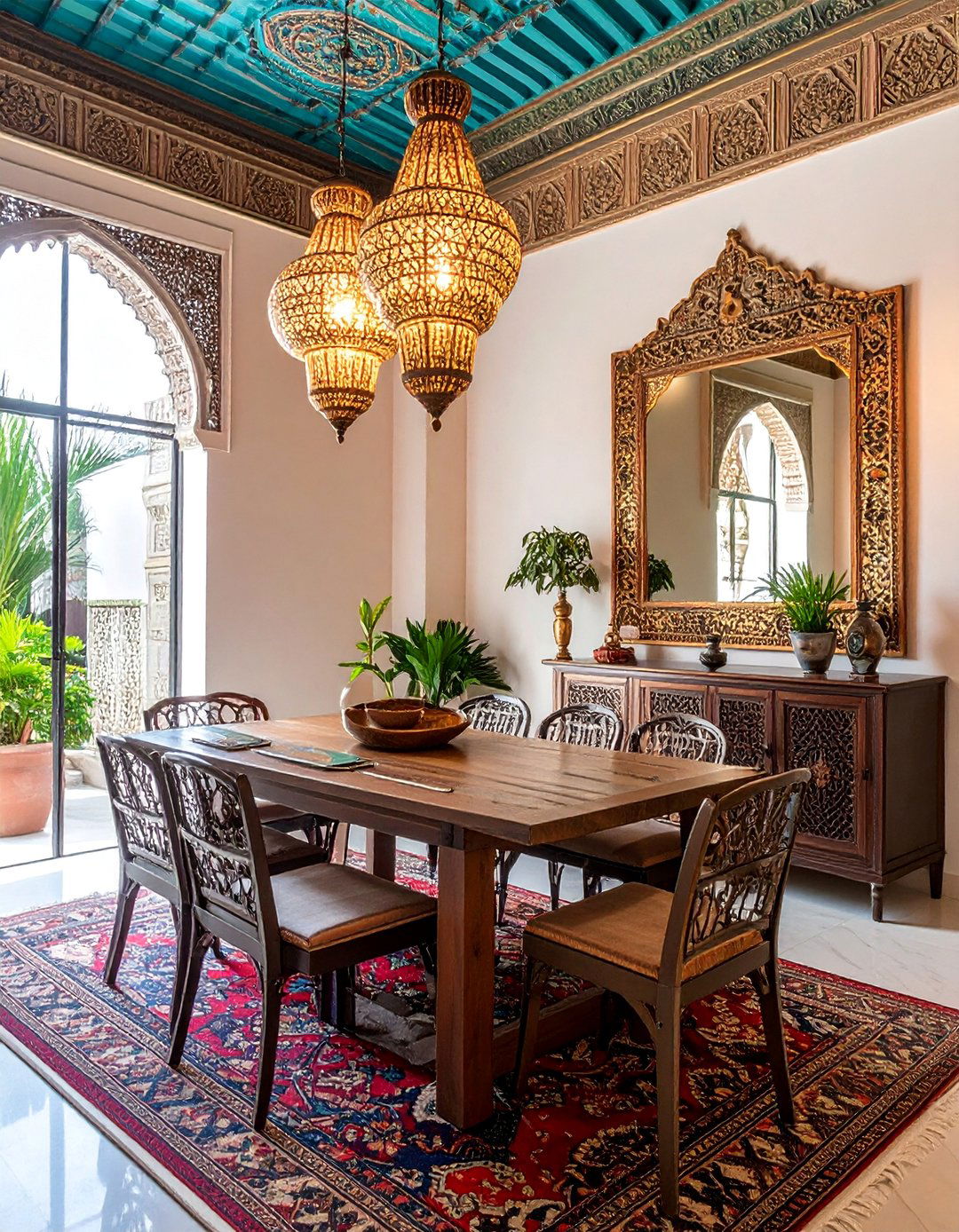 Moroccan Inspired Ornate Display - 20 Mirror Collage Wall Ideas for Unique Decor