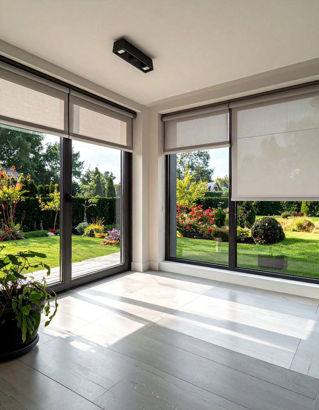 Motorized Window Coordination - 30 Stylish Sunroom Window Ideas for Natural Light