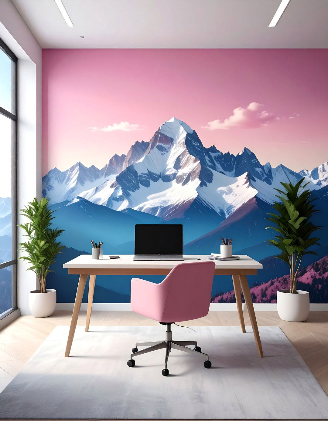 Mountain Panoramas - 25 Office Wall Murals to Inspire Productivity and Creativity