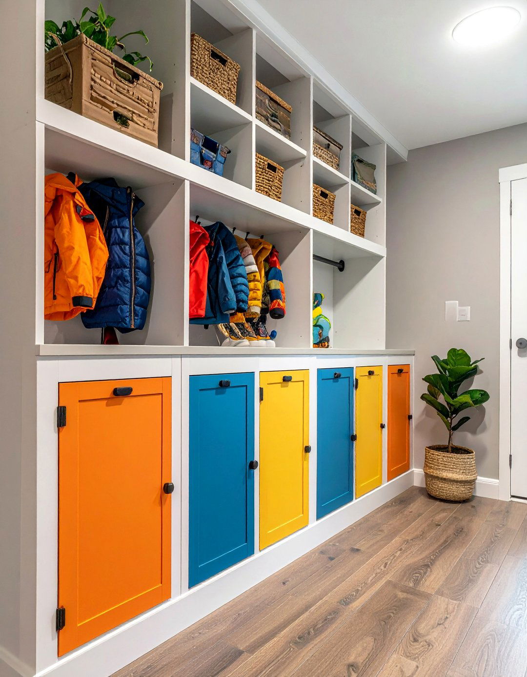 Mudroom Seasonal Storage - 40 Toy Storage Ideas to Keep Your Home Organized