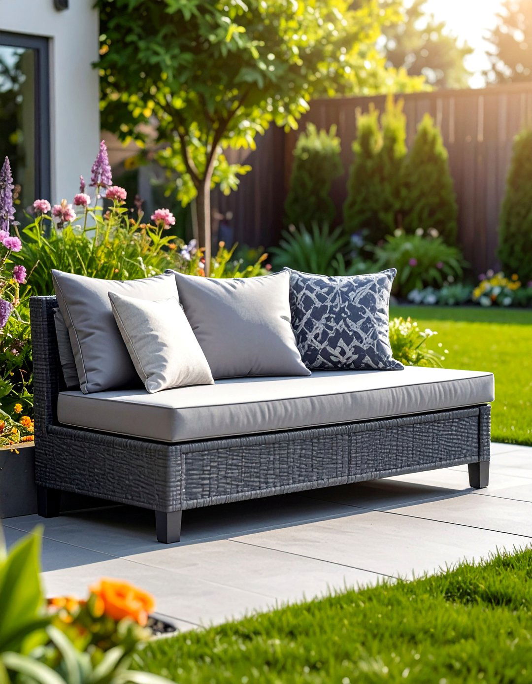 Multi Functional Storage Bench for a Small Patio - 40 Small Patio Ideas to Maximize Your Outdoor Space