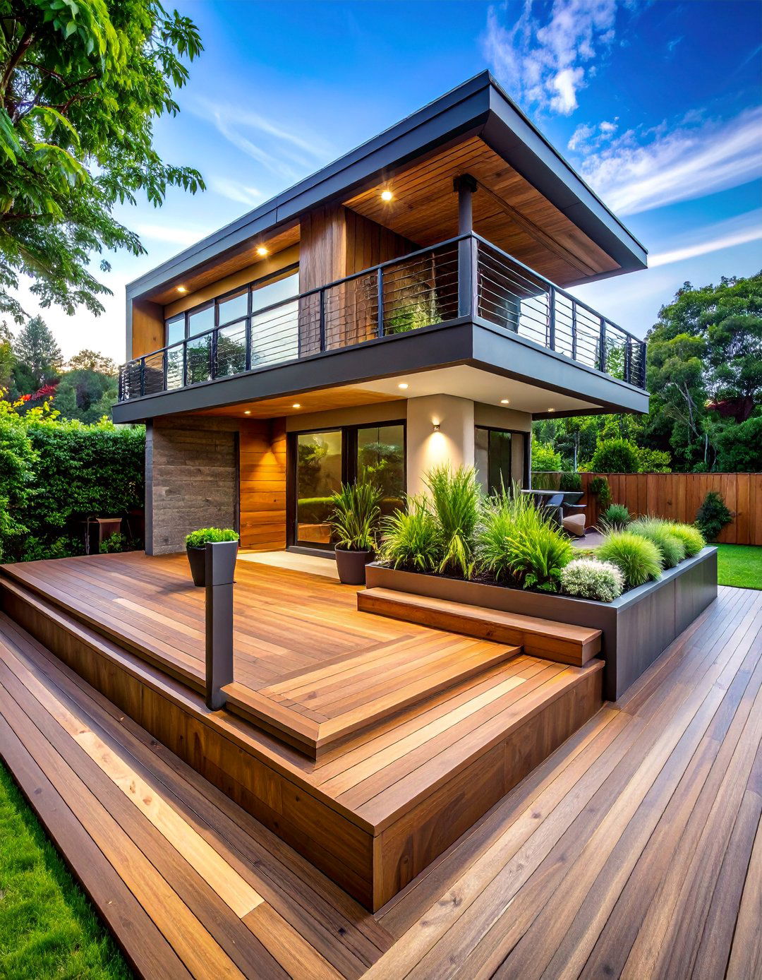 Multi Level Composite Deck Design - 30 Patio Deck Ideas to Elevate Your Outdoor Living