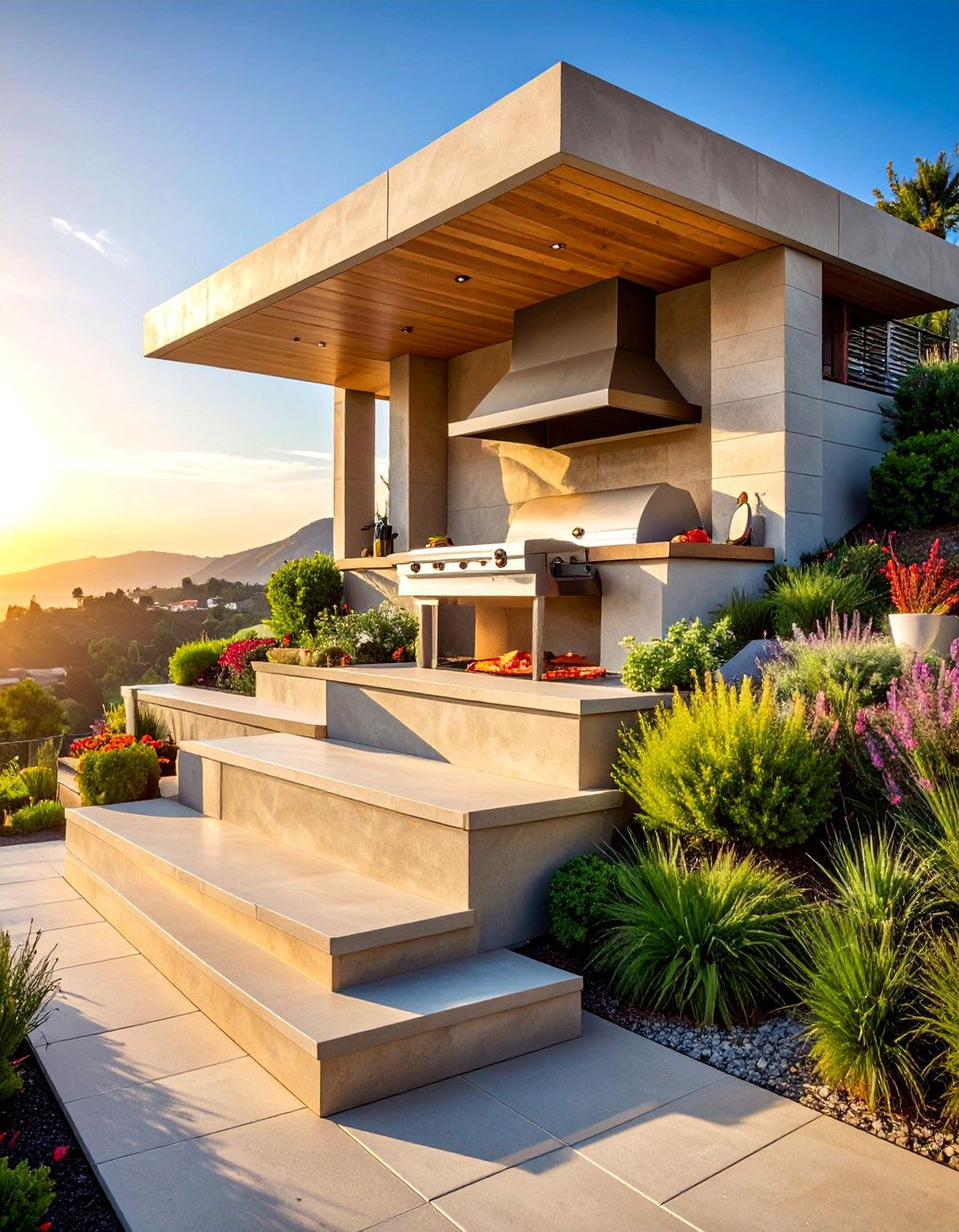 Multi Level Outdoor Kitchen - 20 Outdoor Kitchen With Pizza Oven Design Ideas