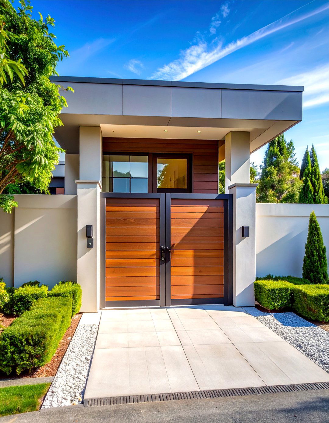 Multi Level Security Protocol Gates - 30 Sliding Gate Design Ideas for Modern Homes