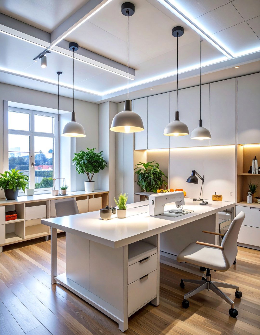 Multi Zone Lighting System - 15 Sewing Room Ideas for Craft Enthusiasts