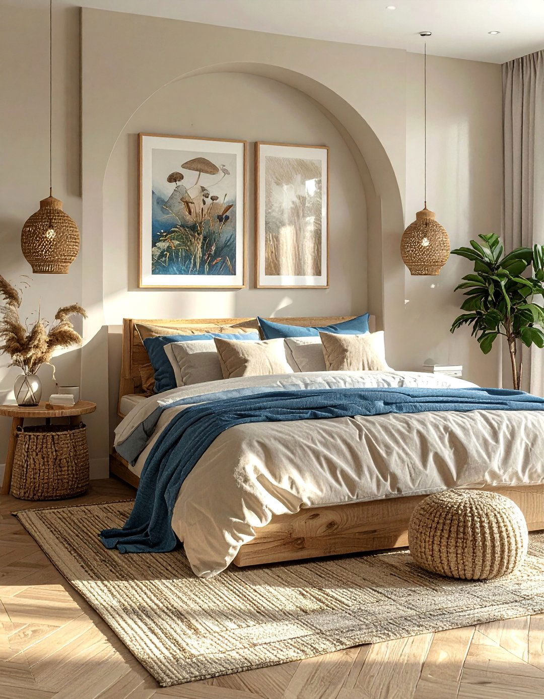 Mushroom and Dusty Blue Palette - 40 Warm Color Palettes for Every Room in the House