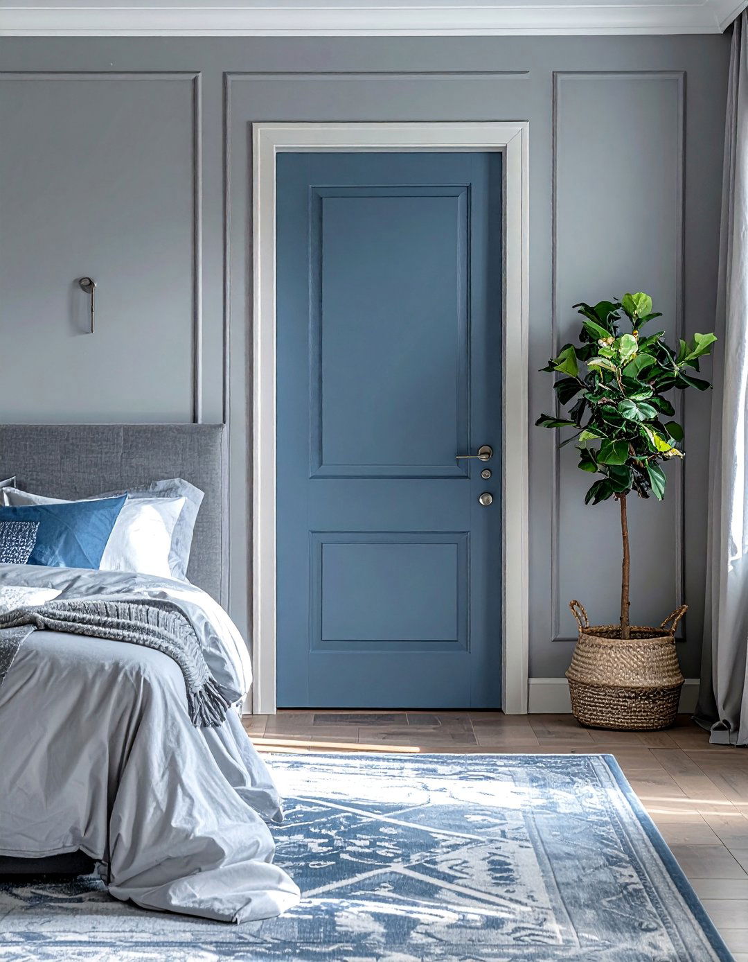 Muted Slate Blue Interior Door Color - 25 Interior Door Color Ideas for a Fresh Home Look
