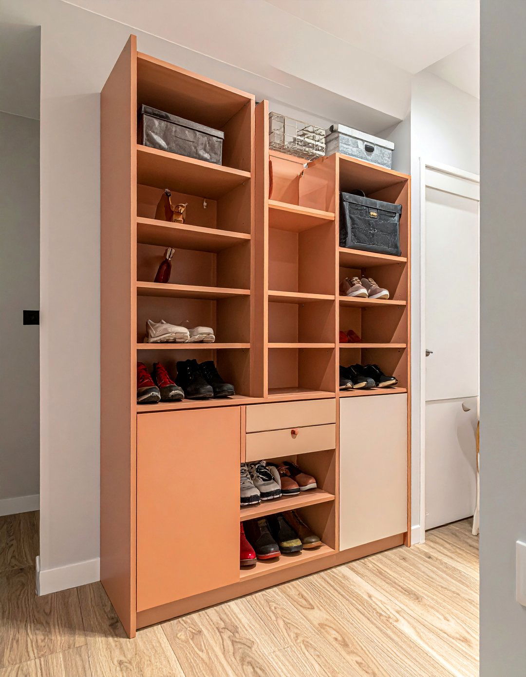 Narrow Shoe Cabinet - 40 Small Entryway Ideas for Stylish First Impressions