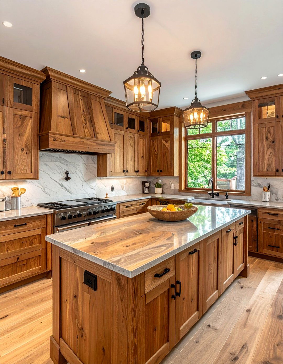 Natural Hickory Wood Kitchen Cabinets - 40 Kitchen Cabinet Color Ideas to Refresh Your Space