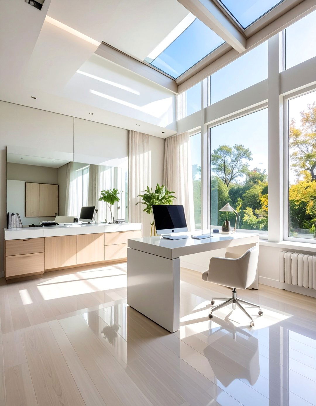 Natural Light Home Office Design - 40 Modern Home Office Ideas for a Productive Workspace