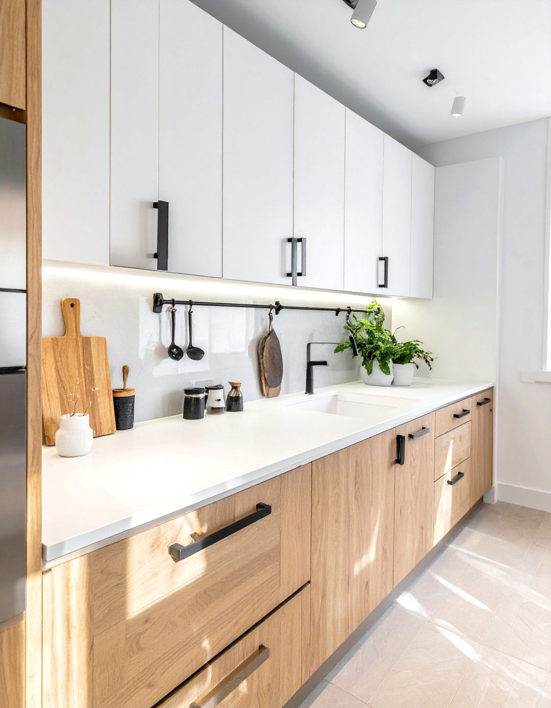 Natural Light Oak Wood Kitchen Cabinets - 40 Kitchen Cabinet Color Ideas to Refresh Your Space