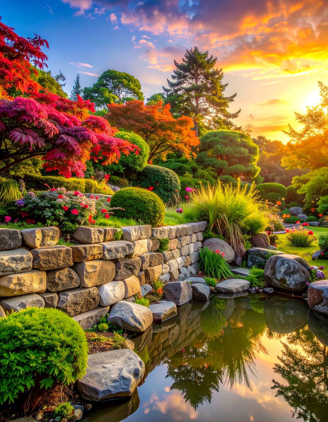 Natural Stone Garden Walls - 40 Japanese Garden Ideas for a Serene Outdoor Retreat