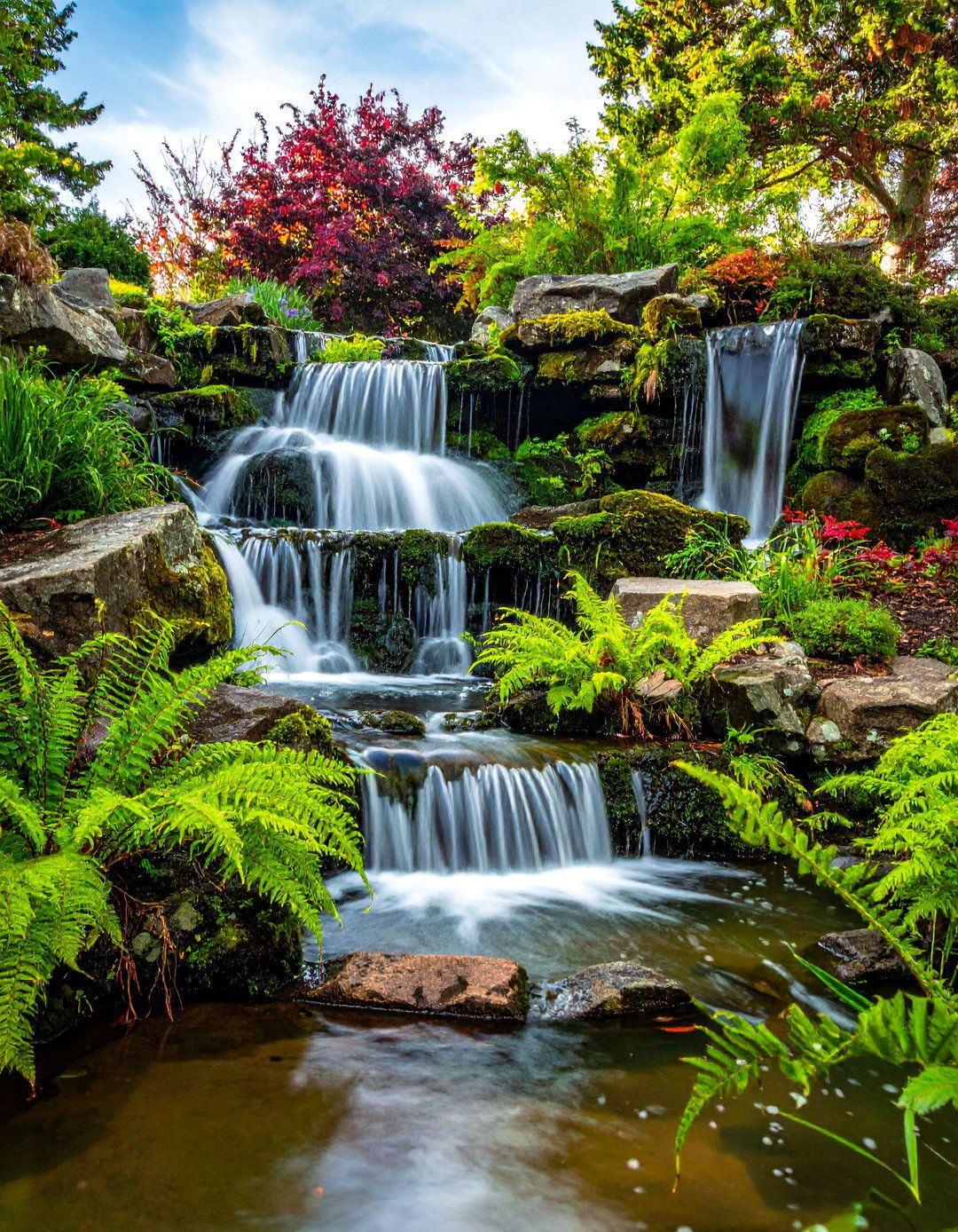 Natural Stone Waterfall Pond Design - 15 Pond Landscaping Ideas for a Serene Outdoor Retreat